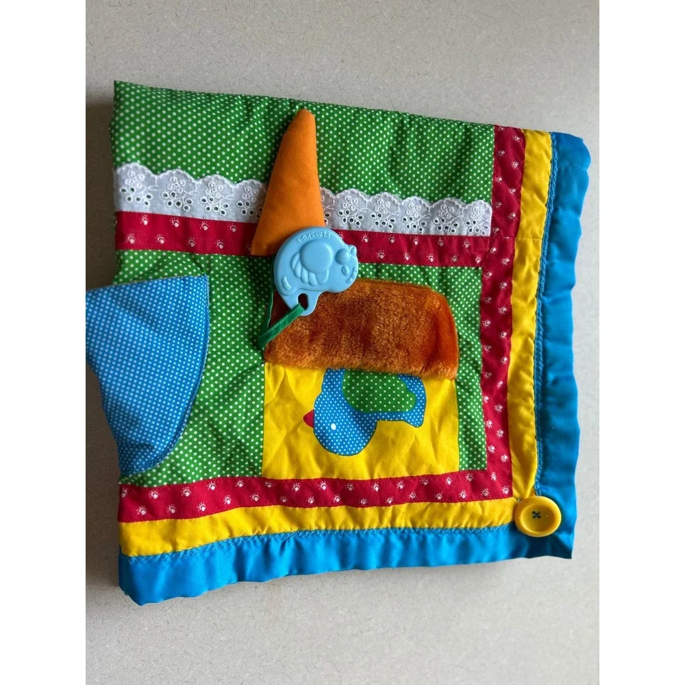 Vintage 80s Playschool baby fold and go Play Mat Sensory Activity Quilt Farm A‎
